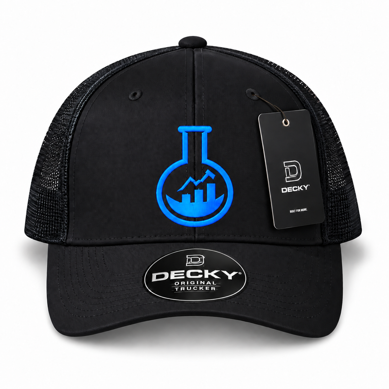 Peptide Price Hat — Black / blue logo
